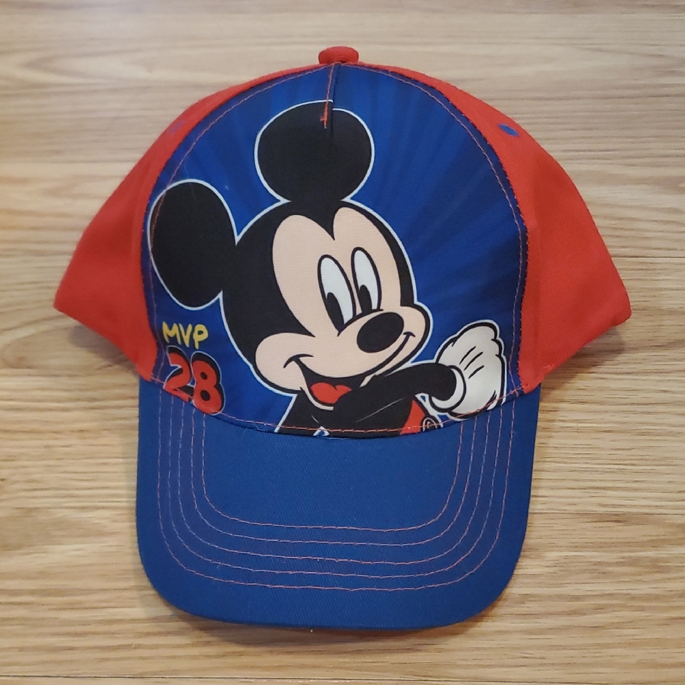 Kids Disney Mickey Mouse Red and Blue Baseball Hat NWOT